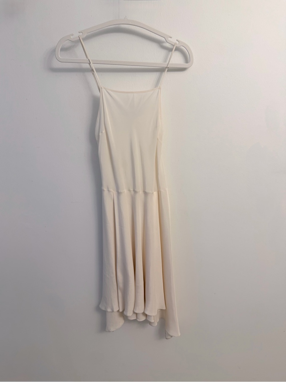 3.1 Phillip Lim Elegant Ivory Spaghetti-Strap Knee length Flowing Dress